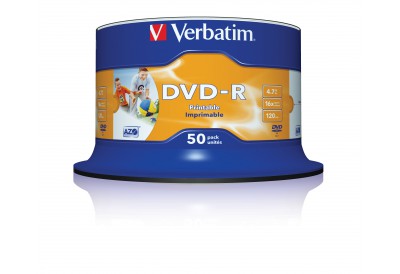 Verbatim DVD-R Printable 16X Speed 50 Spindle